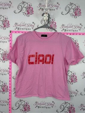 Studio M Pink Tee with Red CIAO! Graphic